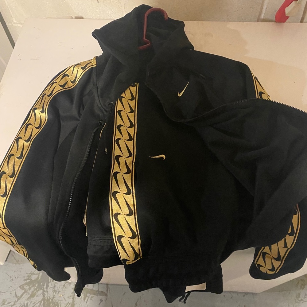 Gold Nike tracksuit